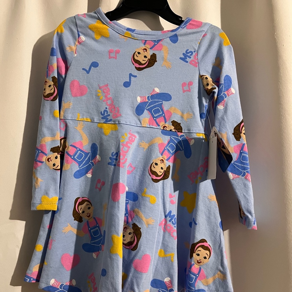 Rachel Blue Cartoon Print Dress